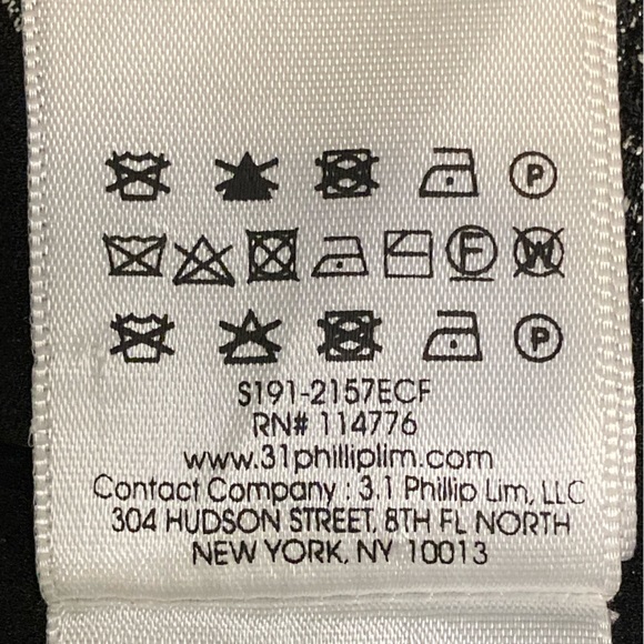 NWT 3.1 Phillip Lim Black & Silver Cropped Silk Tank Top - Picture 5 of 8